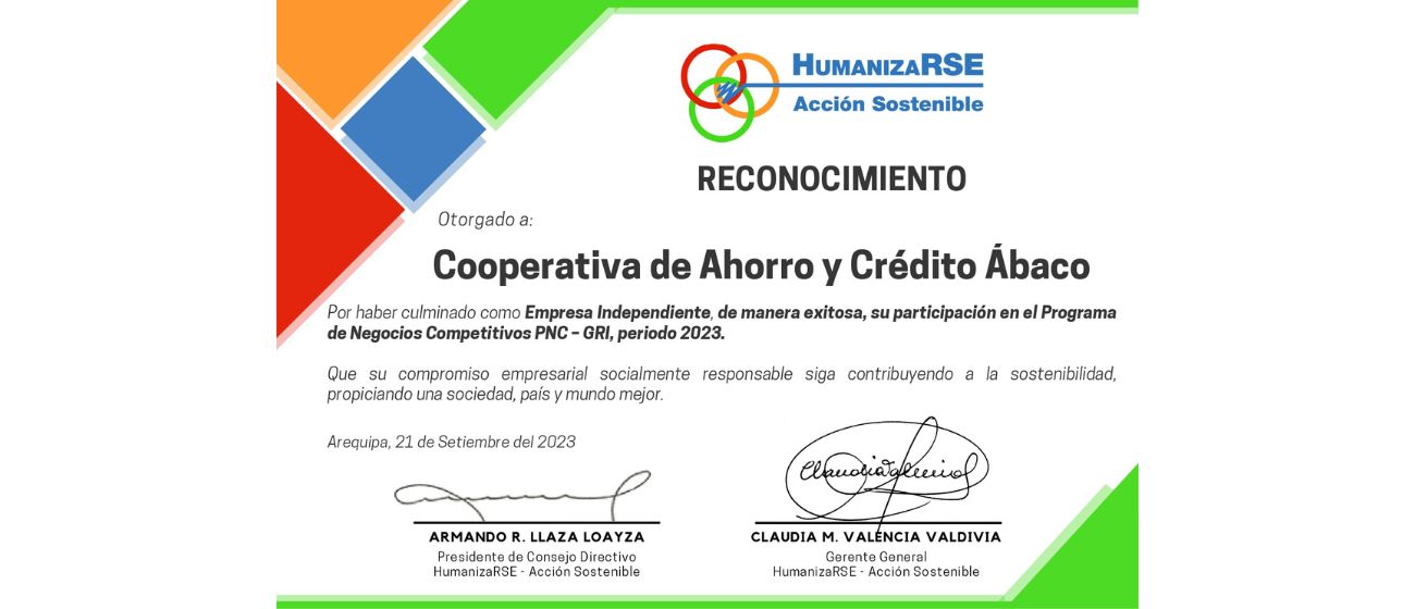 Abaco recibe reconocimiento por sus prácticas empresariales